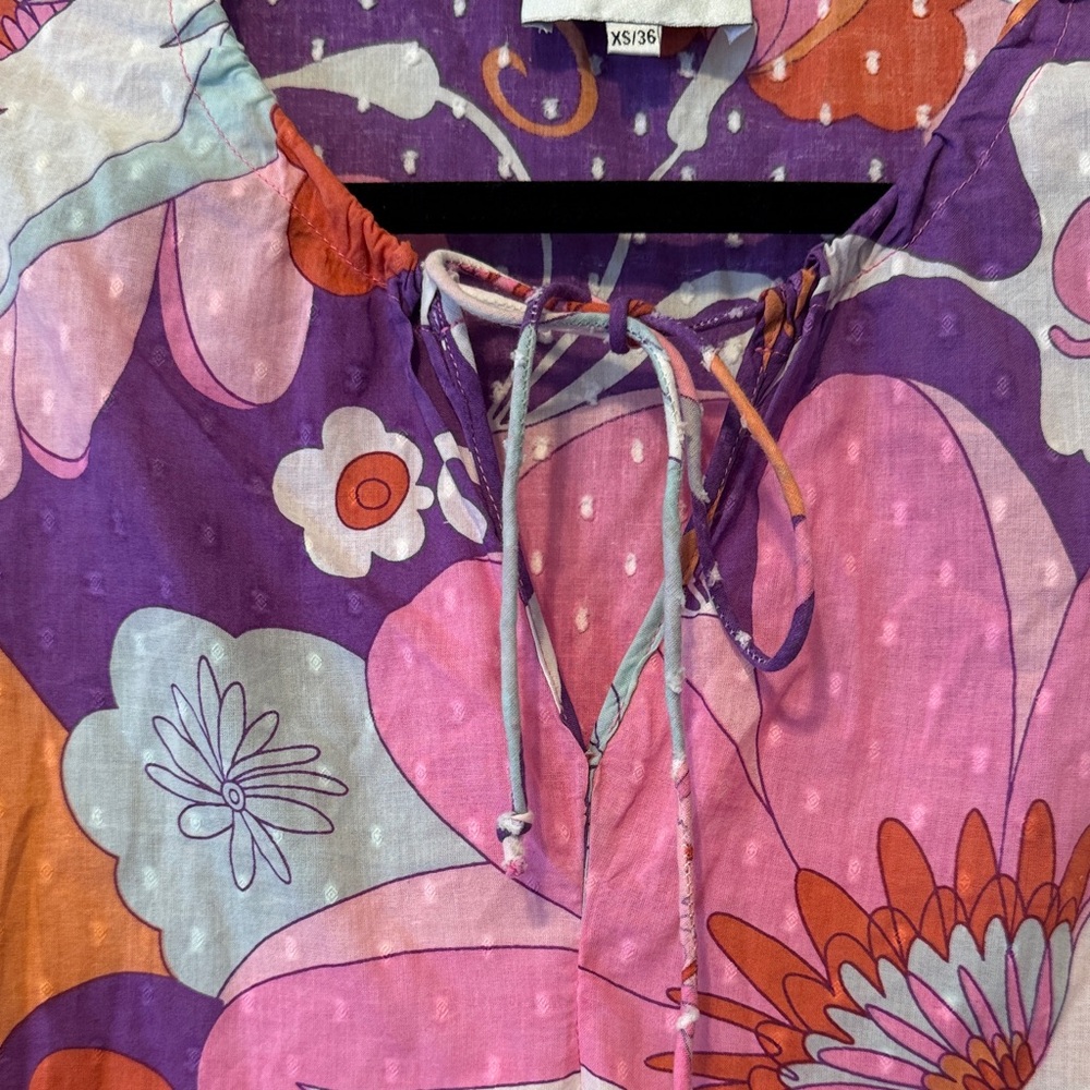 ANTIK BATIK Floral Print Kaftan Top - Picture 5 of 10
